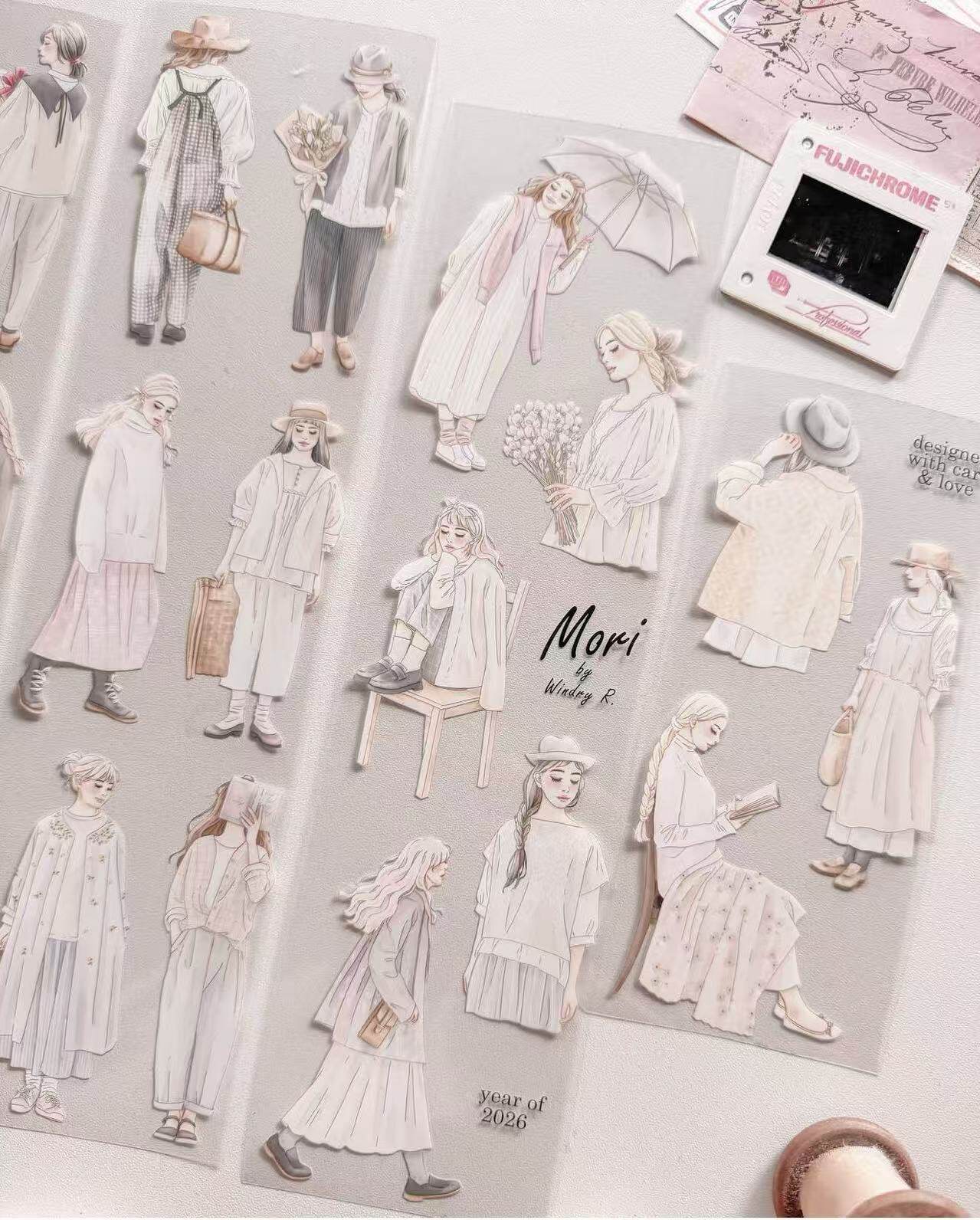 Washi Tape Set - 1 döngü Listenida X Windry Monoch