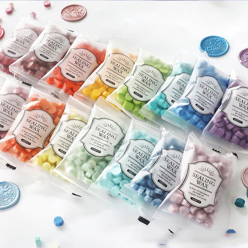 Wax Seal Stamp Kit - 100 Adet Mum Mühür Boncuğu, Mühürler