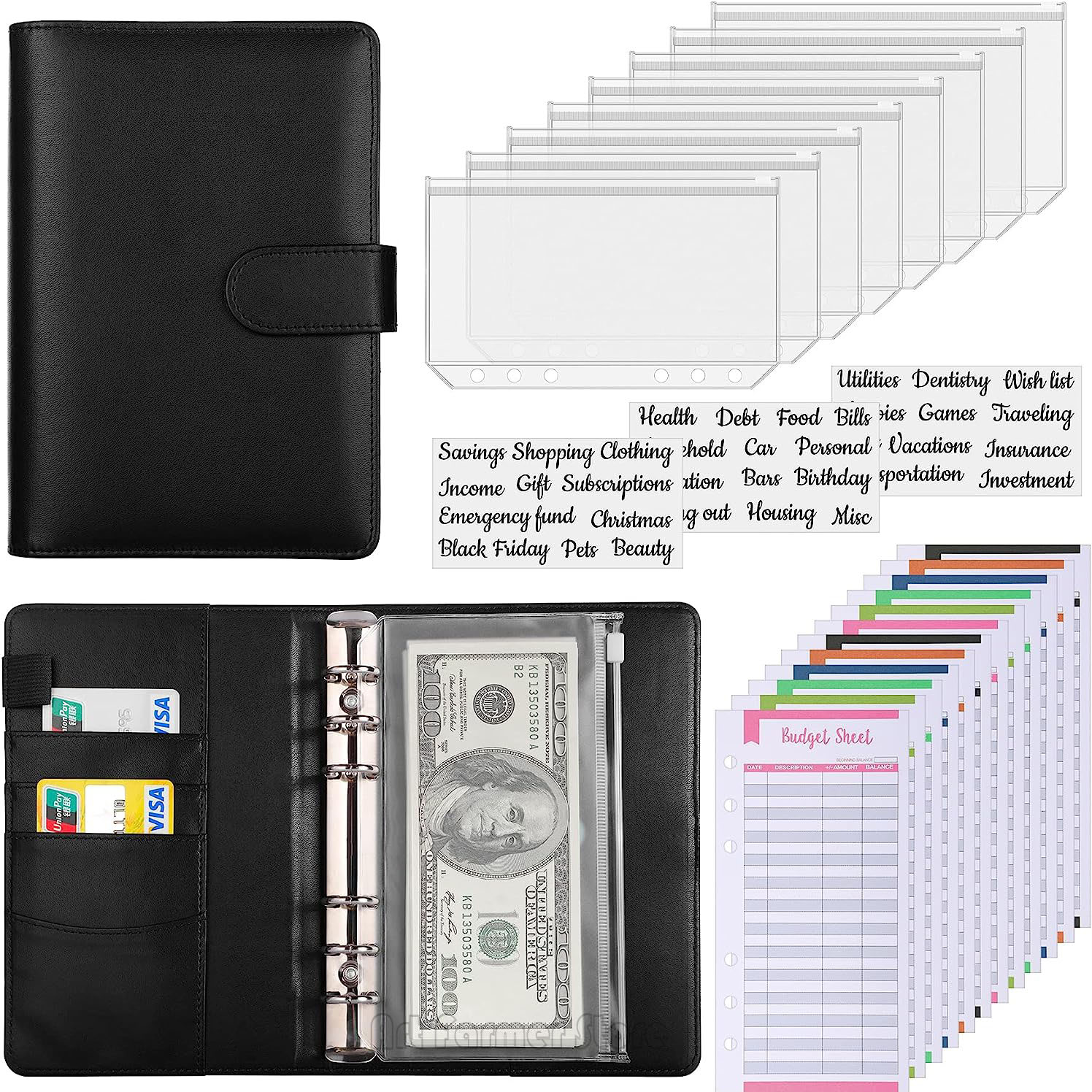 Planner Weekly Budget - A6 Bütçe Bağlayıcı Nakit Zarf Tasarruf