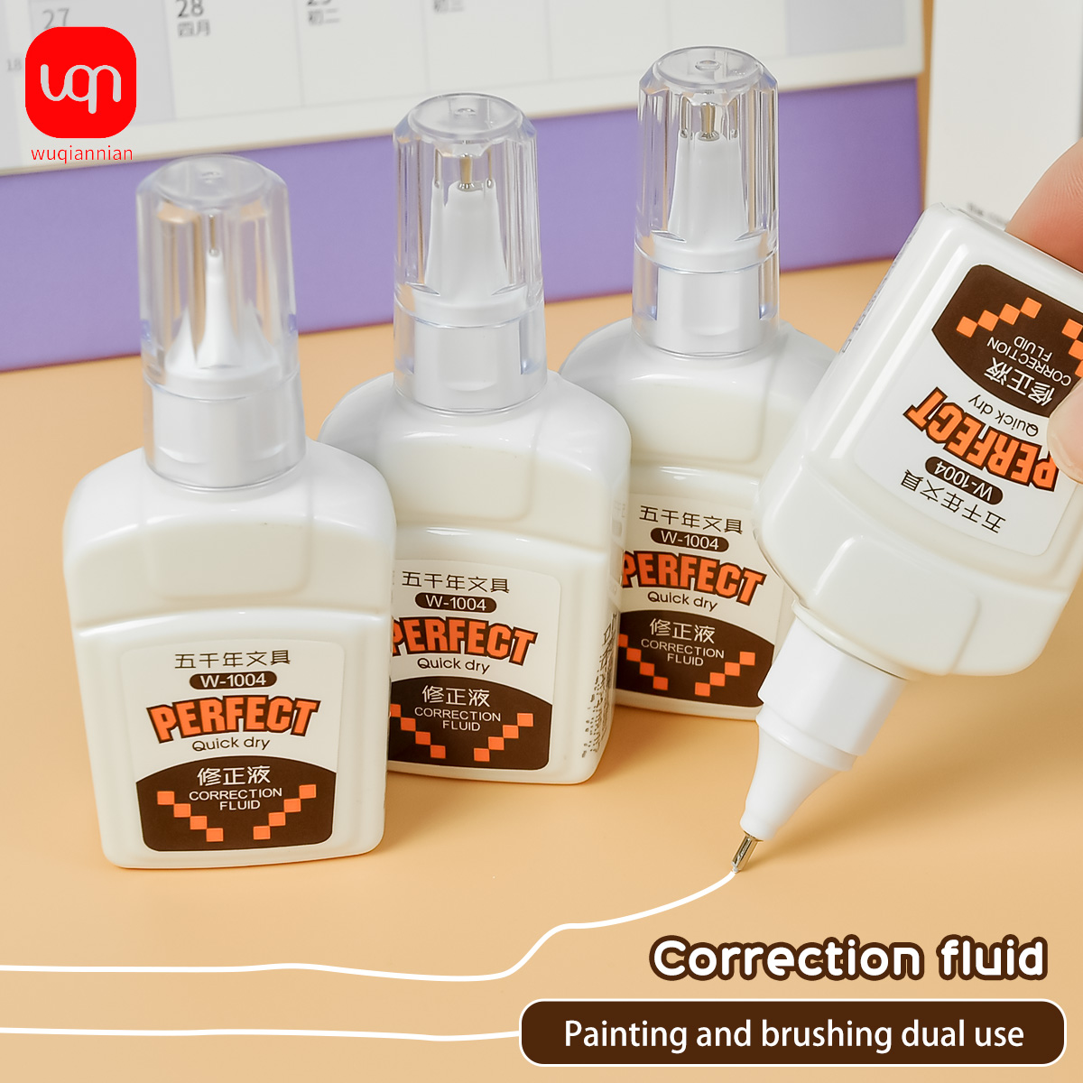 Correction Fluid White - WQN-3/6/12PCS18ml Düzeltme Sıvısı Taşınabilir Öğrenci Hızlı
