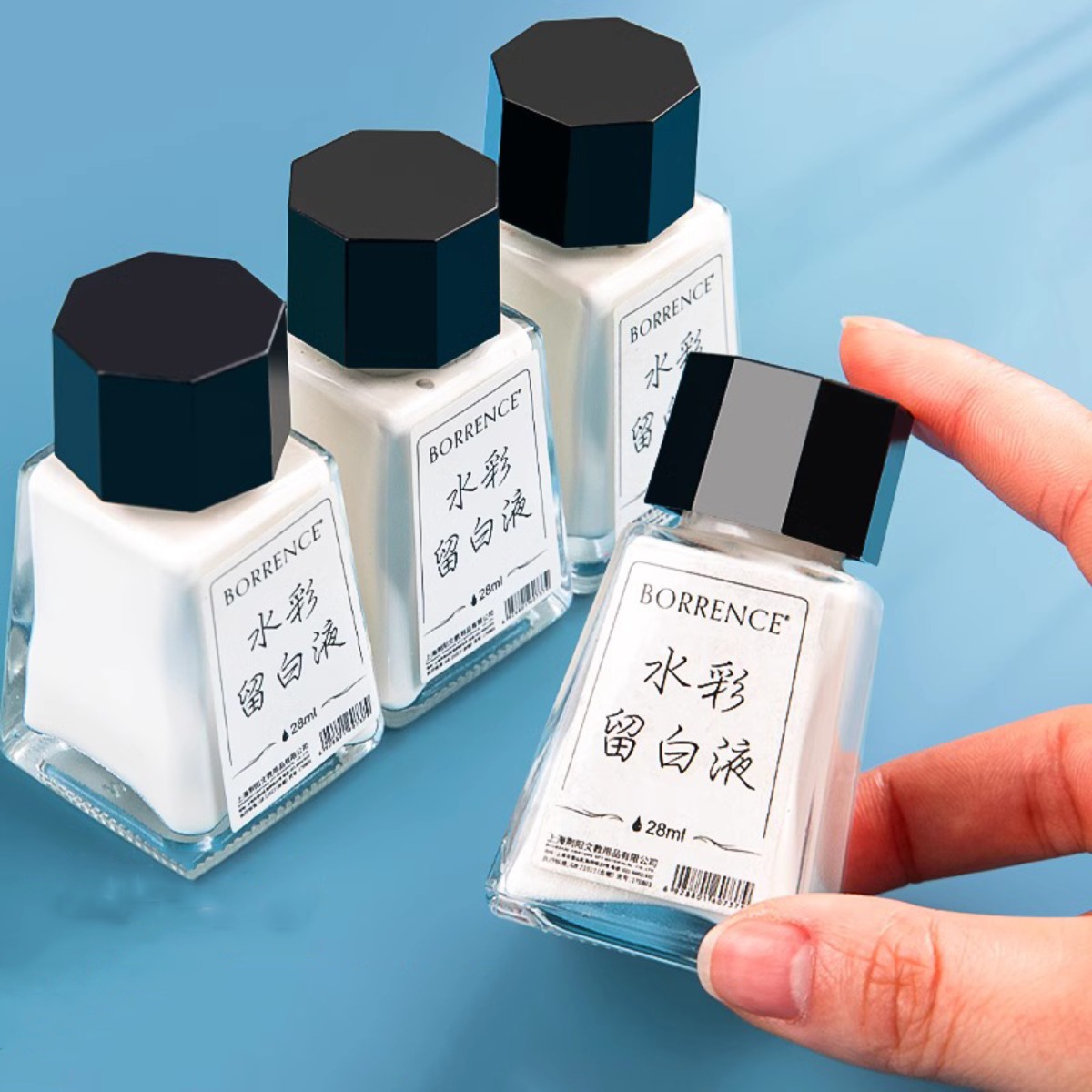 Correction Fluid White - Borrence 28ml Suluboya Maskeleme Sıvısı, Beyaz