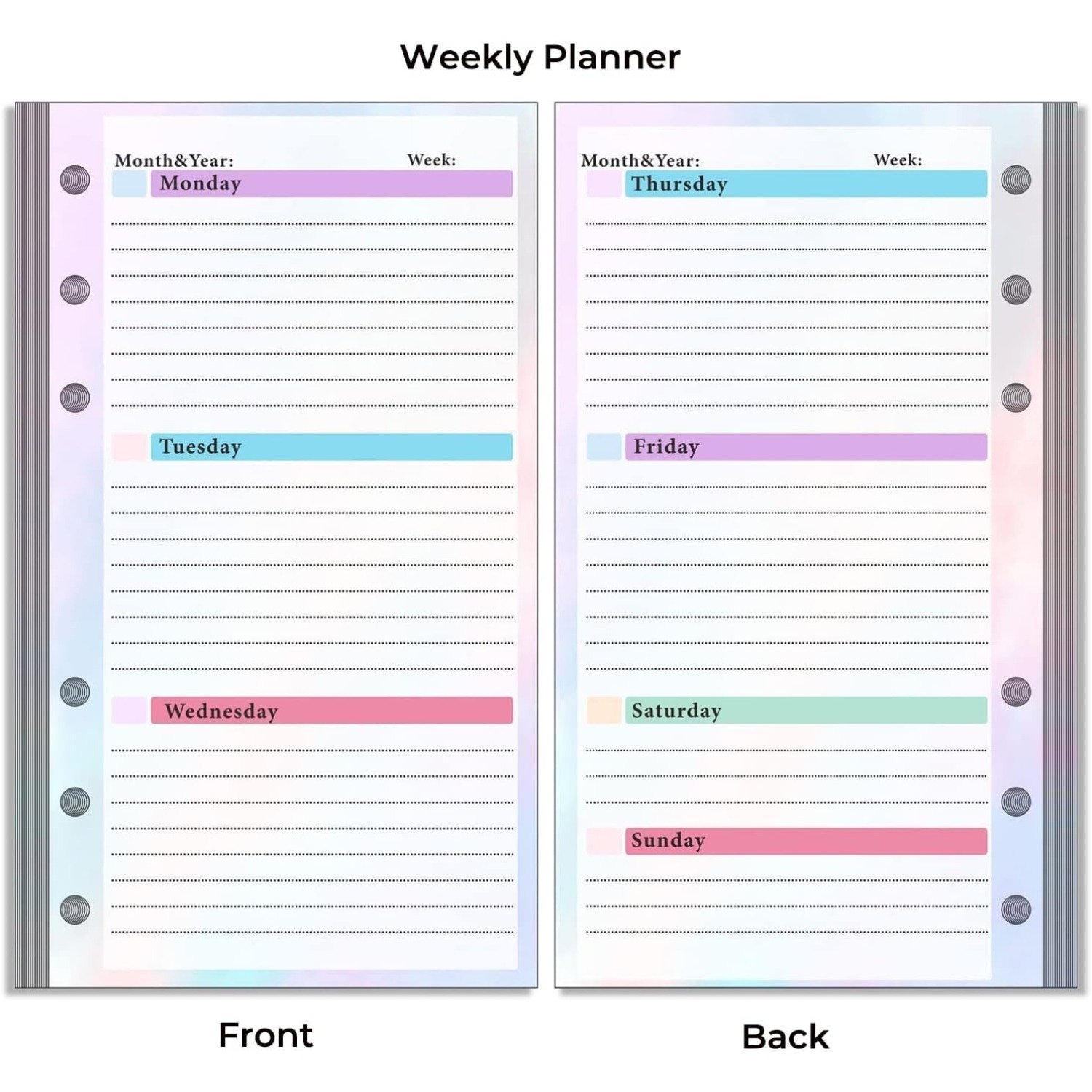 A6 boyutunda 6 delikli cilt de - Planner Weekly Budget incelemesi ve fiyatı